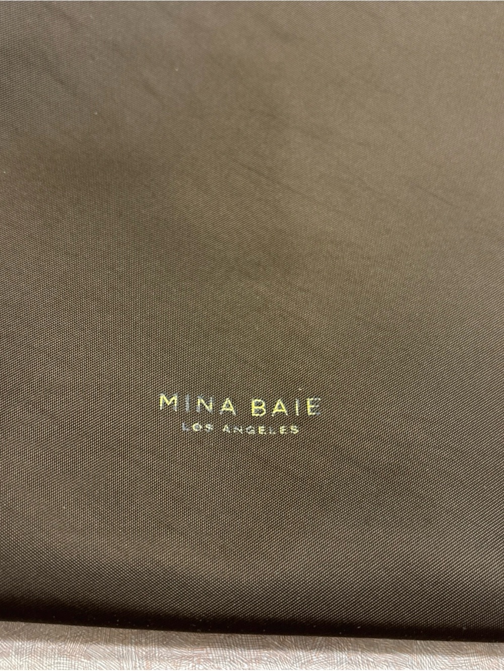 Mina Baie Los Angeles Aria Everyday Pouch Carryall Wristlet Nylon Espresso - Picture 2 of 7